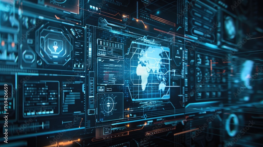 Criminal database and AI Technology for crime control concept, AI generated for texts and ads Criminal database and AI Technology for crime control concept, AI generated for texts and ads