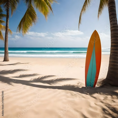 surfboard standing © Jaweria