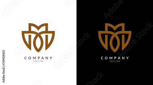 MM company logo. Monogram letter MM logotype design