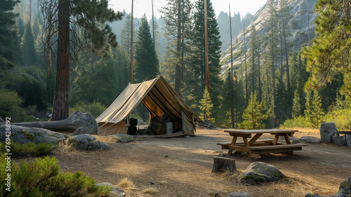 tent in the wilderness photo