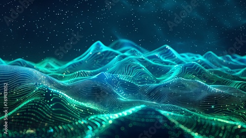 Glowing Waves of the Digital Ocean A Visualization of the Latest Trends and Monthly Events Generative AI