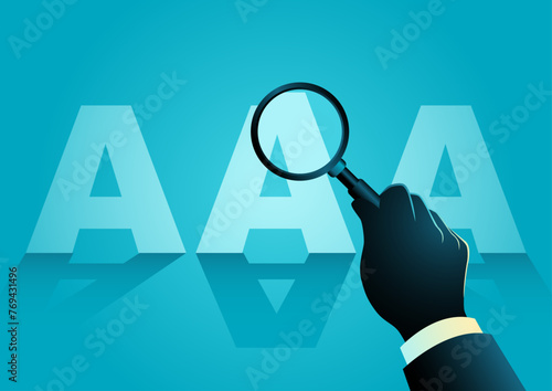 Business Silhouette AAA Magnifying Glass