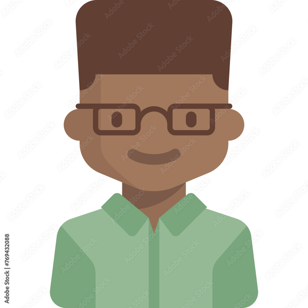 boy icon color style for download