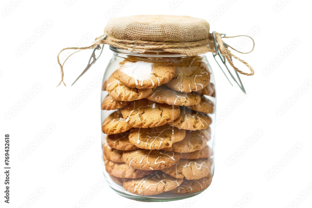 Cookies in a Jar on Transparent Background