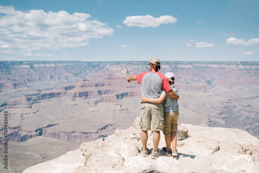 custom made wallpaper toronto digitalFather Son Expansive Grand Canyon View