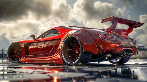 Modified Cars: Images displaying car modifications emphasize personal style and creativity  photo