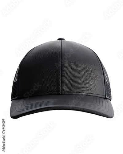 Black cap on transparent background