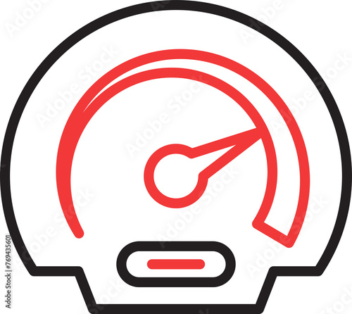 Speedometer Line Icon