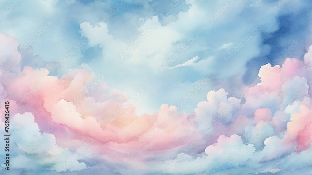 Fototapeta premium Abstract artistic pastel watercolor background
