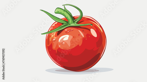 Tomato Flat vector isolated on white background -