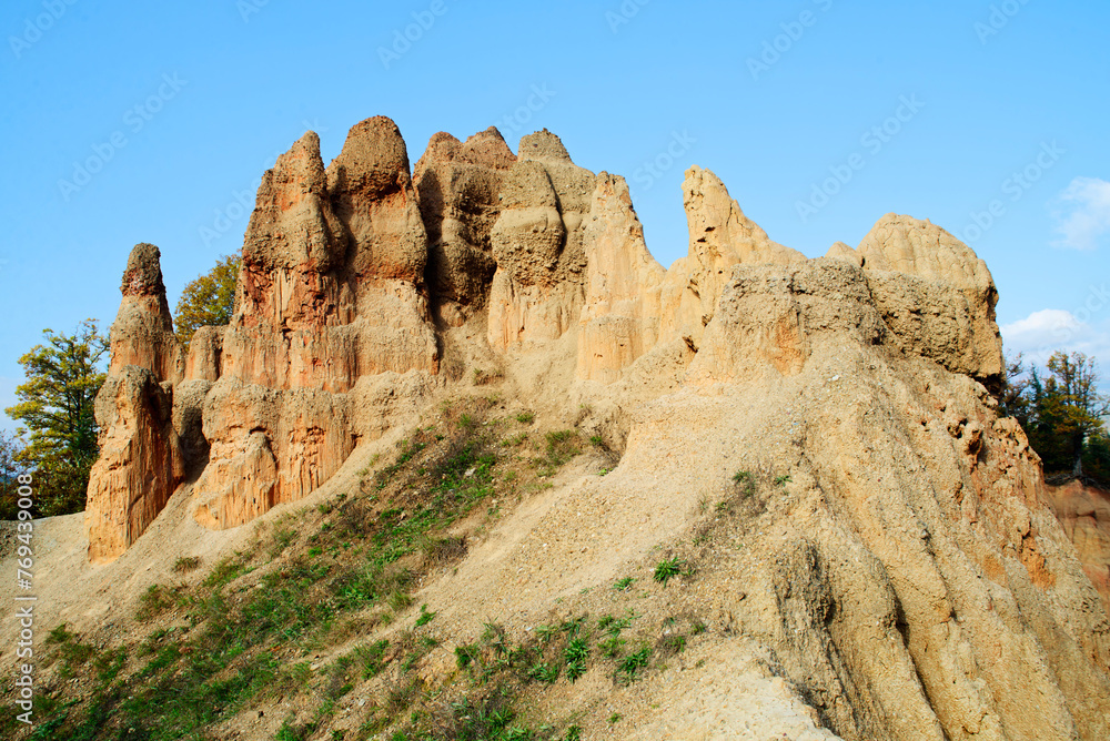 Sand Pyramids located near the city of Foča in Bosnia and Herzegovina. The Sand Pyramids are a fascinating natural phenomenon. Sand Pyramids located near the city of Foča in Bosnia and Herzegovina. The Sand Pyramids are a fascinating natural phenomenon.