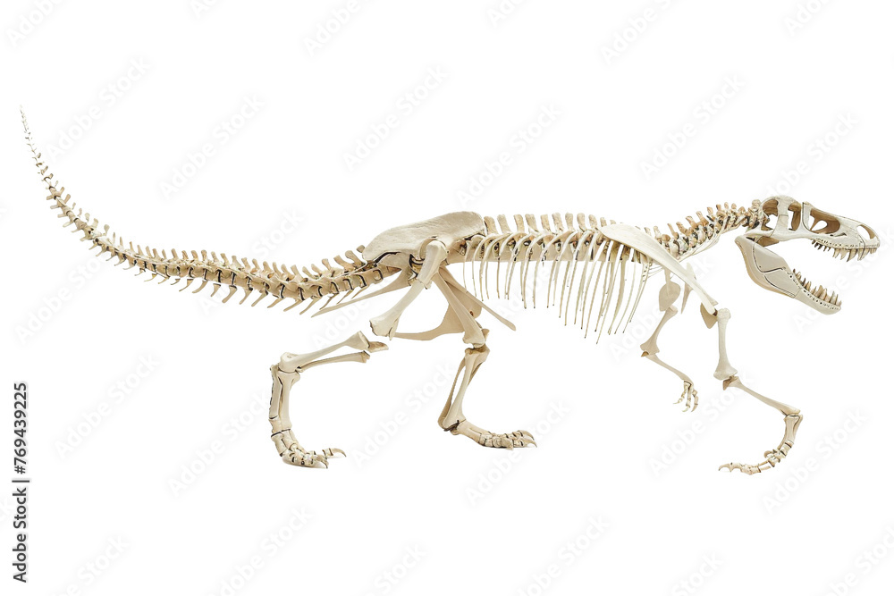 Dinosaur Skeleton on Transparent Background