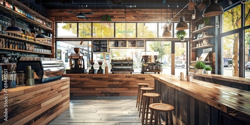 Generate a photo of empty coffee shop © sambath