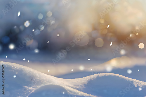 Winter snow background with snowdrifts photo