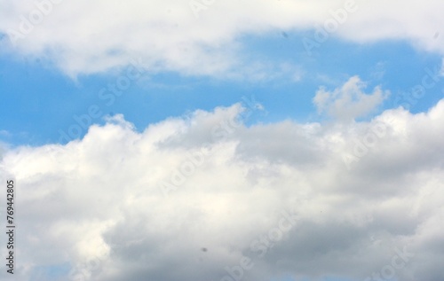 background photo of blue clouds and white sky