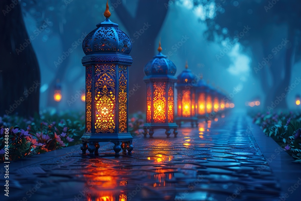 Islamic lantern festival  - obrazy, fototapety, plakaty 