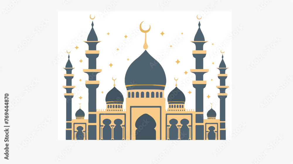Mosque building logo design vector template