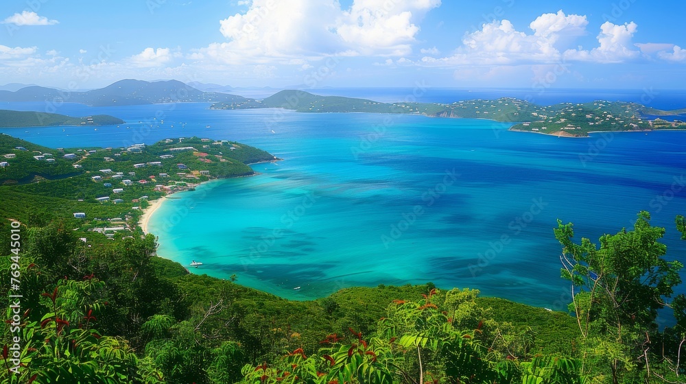 beautiful sea landscape with beach