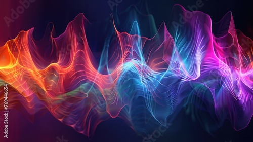 An artistic interpretation of sound waves, visualizing the harmony and rhythm of music