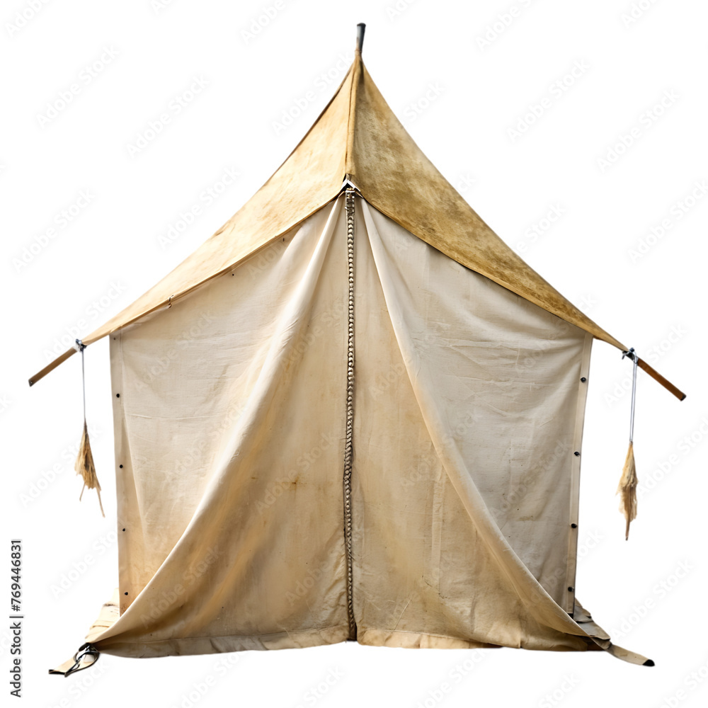 dirty cloth tent alone on wood dirty cloth tent alone on wood
