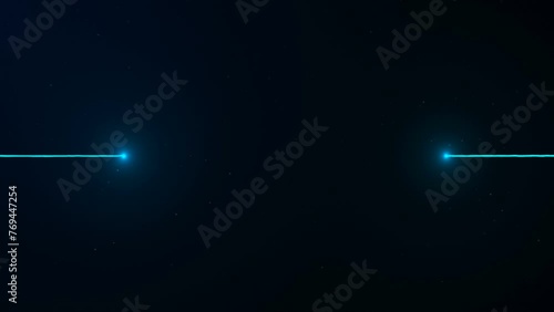 3d Animation of two charged particles colliding at high speed