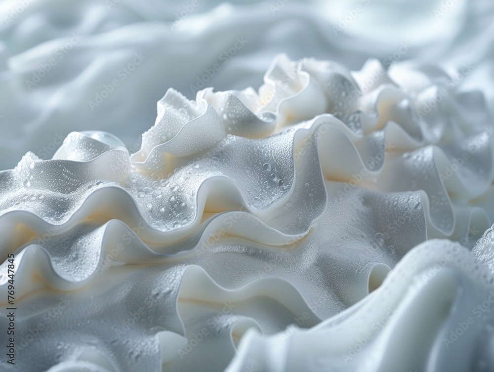 Delicate white fabric, with intricate textures and subtle cream undertones, creates a mesmerizing display of light and shadow. Delicate white fabric, with intricate textures and subtle cream undertones, creates a mesmerizing display of light and shadow.
