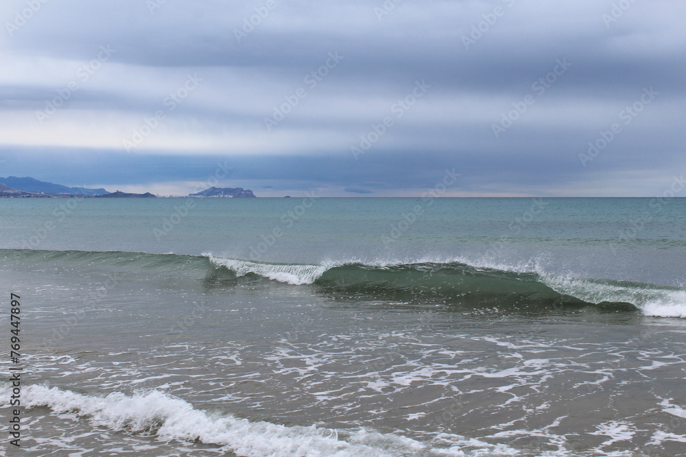 Fototapeta premium storm over the sea, natural background beautiful sea view