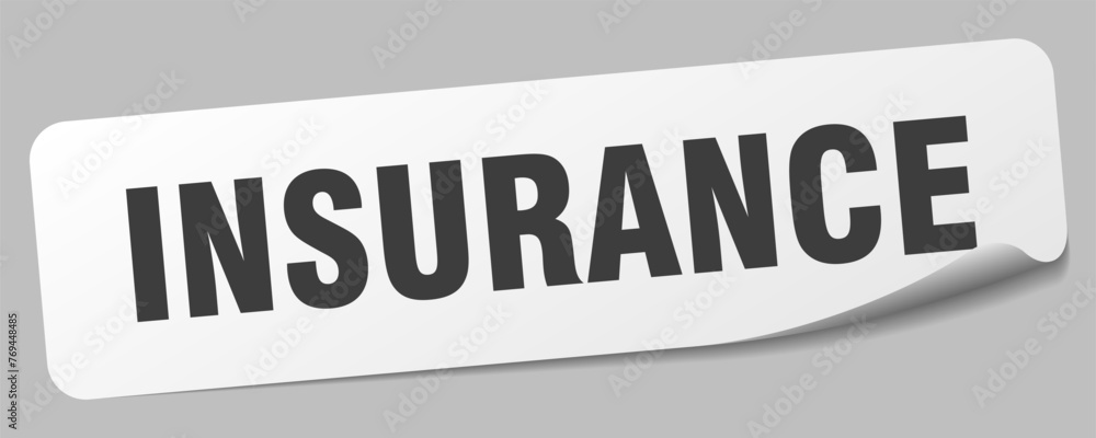 insurance sticker. insurance label insurance sticker. insurance label