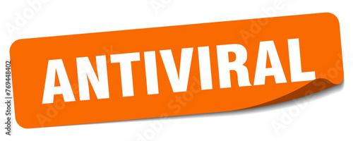 antiviral sticker. antiviral label