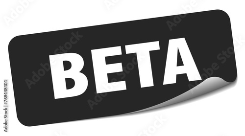 beta sticker. beta label