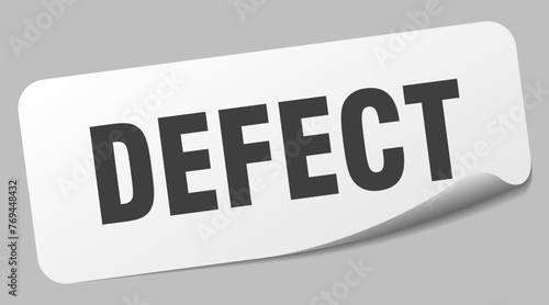 defect sticker. defect label