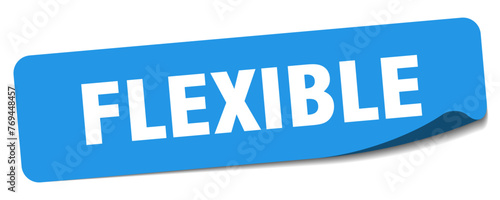 flexible sticker. flexible label