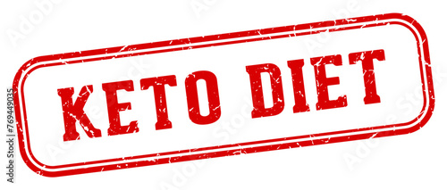 keto diet stamp. keto diet rectangular stamp on white background