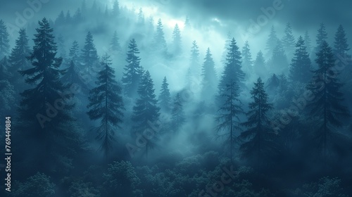 misty morning in the forest © SAJAWAL JUTT