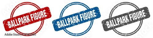 фотографія ballpark figure stamp
