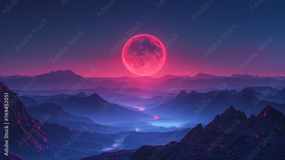 A mountain Sunset and Sunrise Sky View On the shadowy mountain Illuminate with vibrant synthetic wave color style highlights. A mountain Sunset and Sunrise Sky View On the shadowy mountain Illuminate with vibrant synthetic wave color style highlights.
