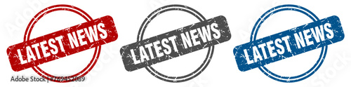 latest news stamp. latest news sign. latest news label set