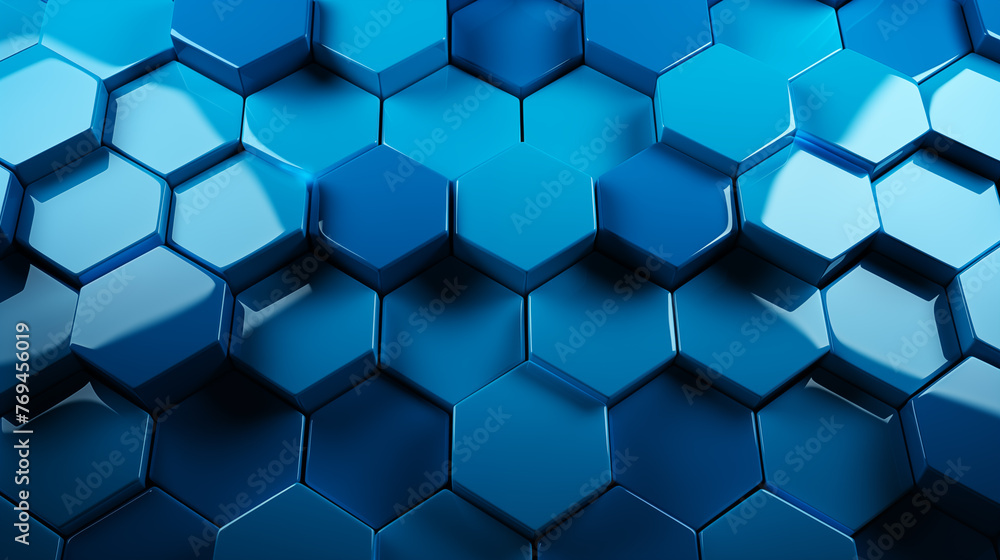 Fototapeta premium Abstract futuristic background with hexagons.