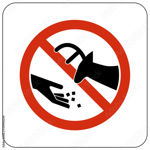 Do not feed animals sign