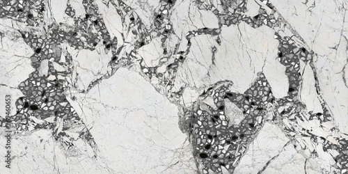 Grey marble and terrazzo texture, polished digital tile surface for floor tile