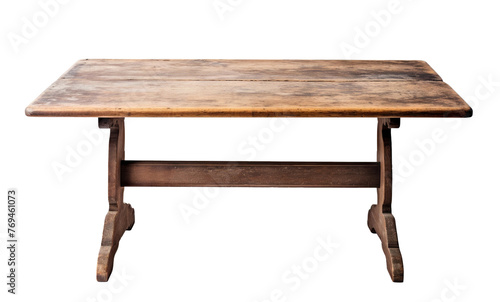 Old wooden table, cut out