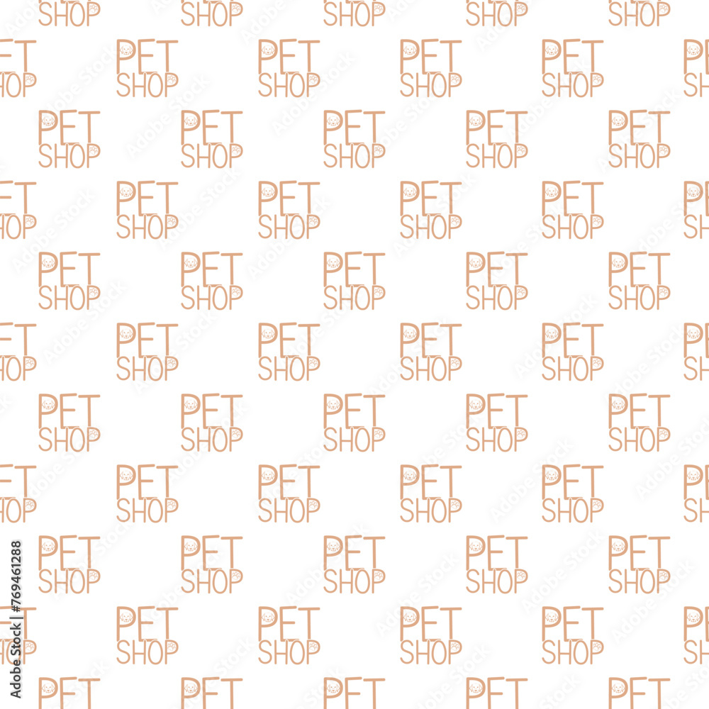 Pet Shop Logo Design seamless pattern Pet Shop Logo Design seamless pattern