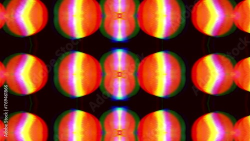 Motion kaleidoscope background in orange , red , green and yellow tone for club, fabric, concert, music video, event, fashion, show or animation