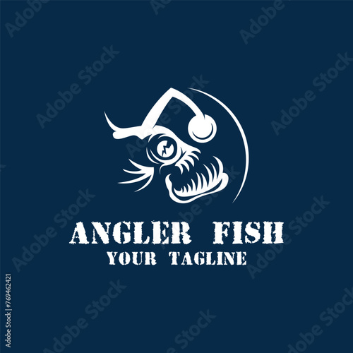 Powerful and unique Angler Fish Logo Vector