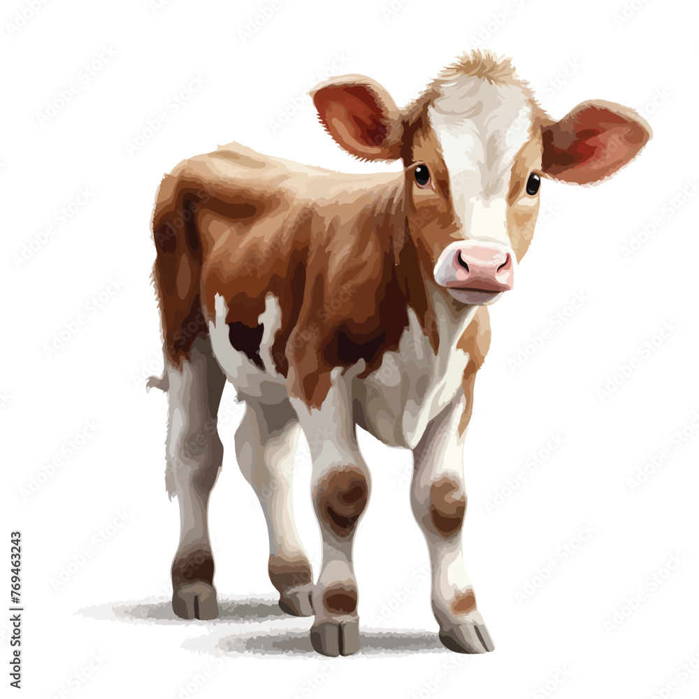 Baby Cow Clipart clipart isolated on white background