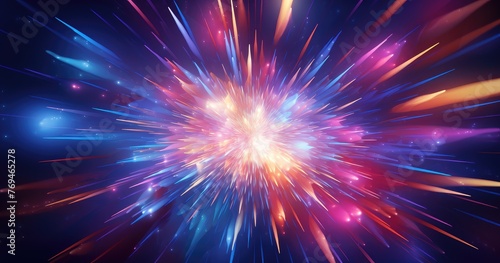 colorful light background streaks radiant explosion