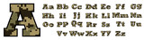 Army font, vector camo alphabet, navy design letter, military abc