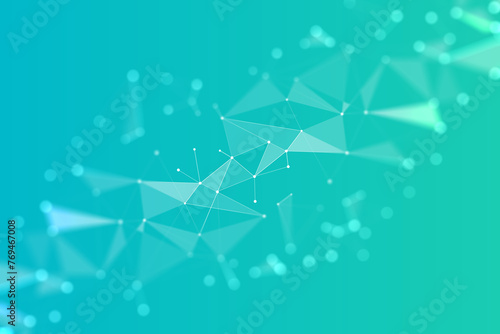 Abstract modern triangular medical and cyberspace communication technology background