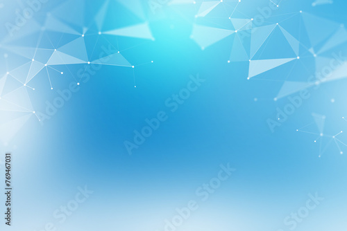 Blue abstract futuristic triangular connectivity concept medical, and scientific technology background