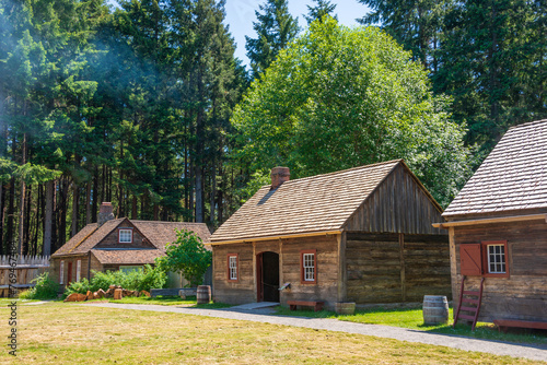Fort Nisqually, the first globally connected settlement on the Puget Sound, Washington State photo